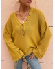 Autumn And Winter Buttons V-neck Solid or Pullover Sweater 