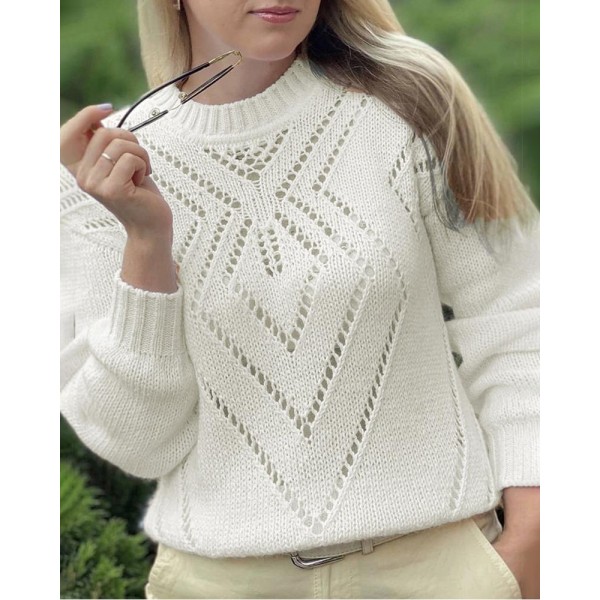 Autumn And Winter Casual Round Neck Long-sleeved Sweater 