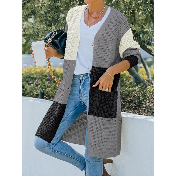 Autumn And Winter Mid-length Sweater Cardigan 