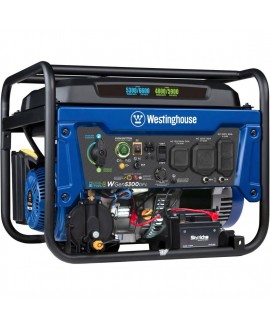 Westinghouse 6600 Home Backup Watt Dual Fuel Portable Generator with Remote Electric Start &#038; Co Sensor 
