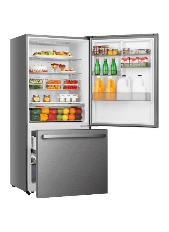 Hisense 17.2-cu ft Counter-depth Bottom-freezer Refrigerator - Fingerprint Resistant Stainless Steel