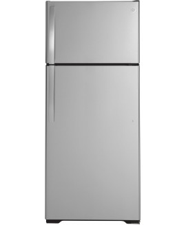GE - 17.5 Cu. ft. Top-freezer Refrigerator - Stainless Steel 