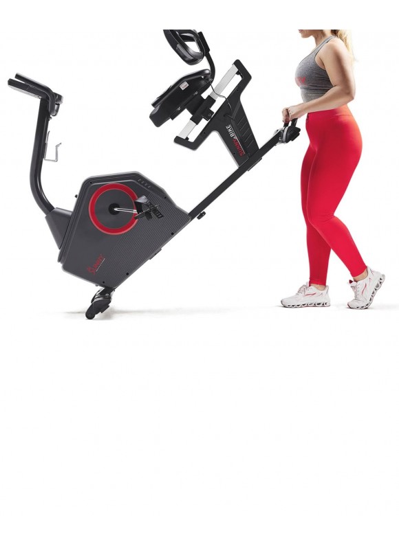 Sunny Health &amp; Fitness Premium Magnetic Resistance Smart Recumbent Bike with Exclusive SunnyFit App Enhanced Bluetooth Connectivity