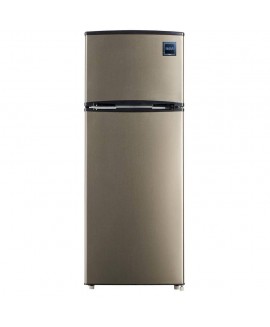 RCA 7.5 Cu. ft. Refrigerator with Top Freezer in Stainless Look RFR725 