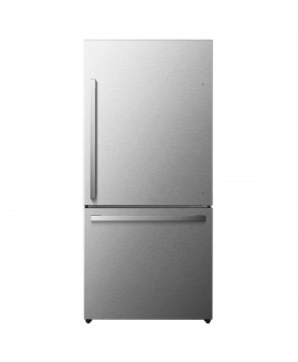 Hisense 17.2-cu ft Counter-depth Bottom-freezer Refrigerator - Fingerprint Resistant Stainless Steel 