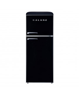 Galanz - Retro 10 Cu. ft Top Freezer Refrigerator - Black 