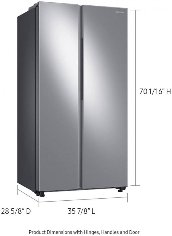 Samsung RS23A500ASR 23 Cu. ft. Smart Counter Depth Side-by-Side Refrigerator in Stainless Steel